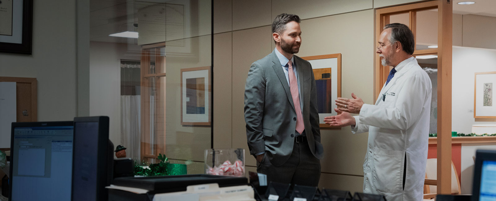 Decorative Photo of Two ROA Doctors in Conversation